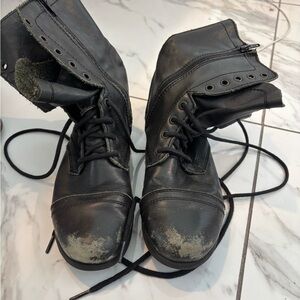 Steve Madden Black Combat Boots